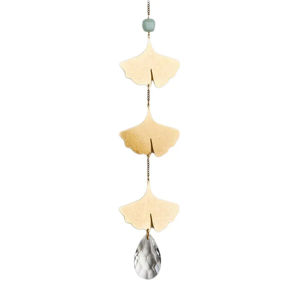 Botanical Leaf & Amazonite Suncatcher