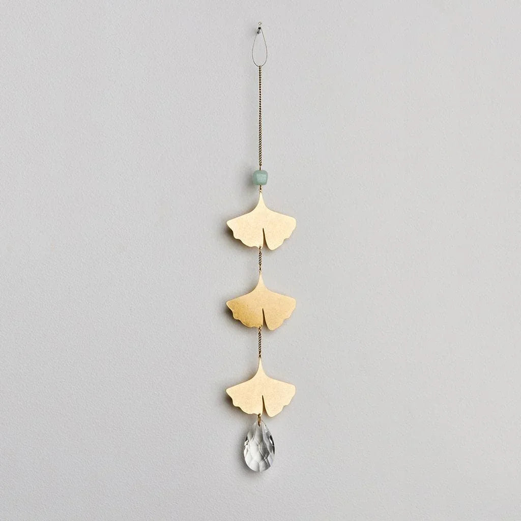 Botanical Leaf & Amazonite Suncatcher