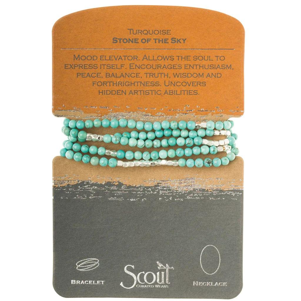 Scout Turquoise Gemstone and Sterling Silver Bracelet Wrap