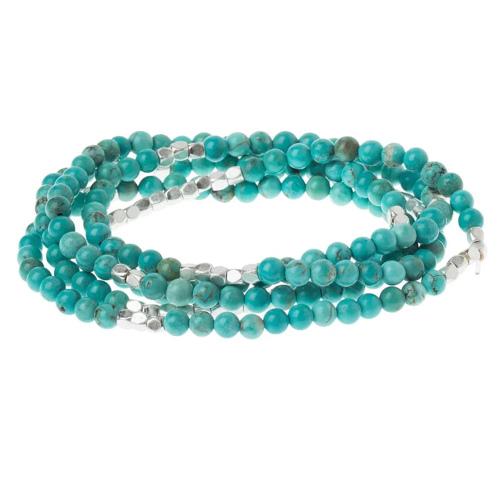 Scout Turquoise Gemstone and Sterling Silver Bracelet Wrap