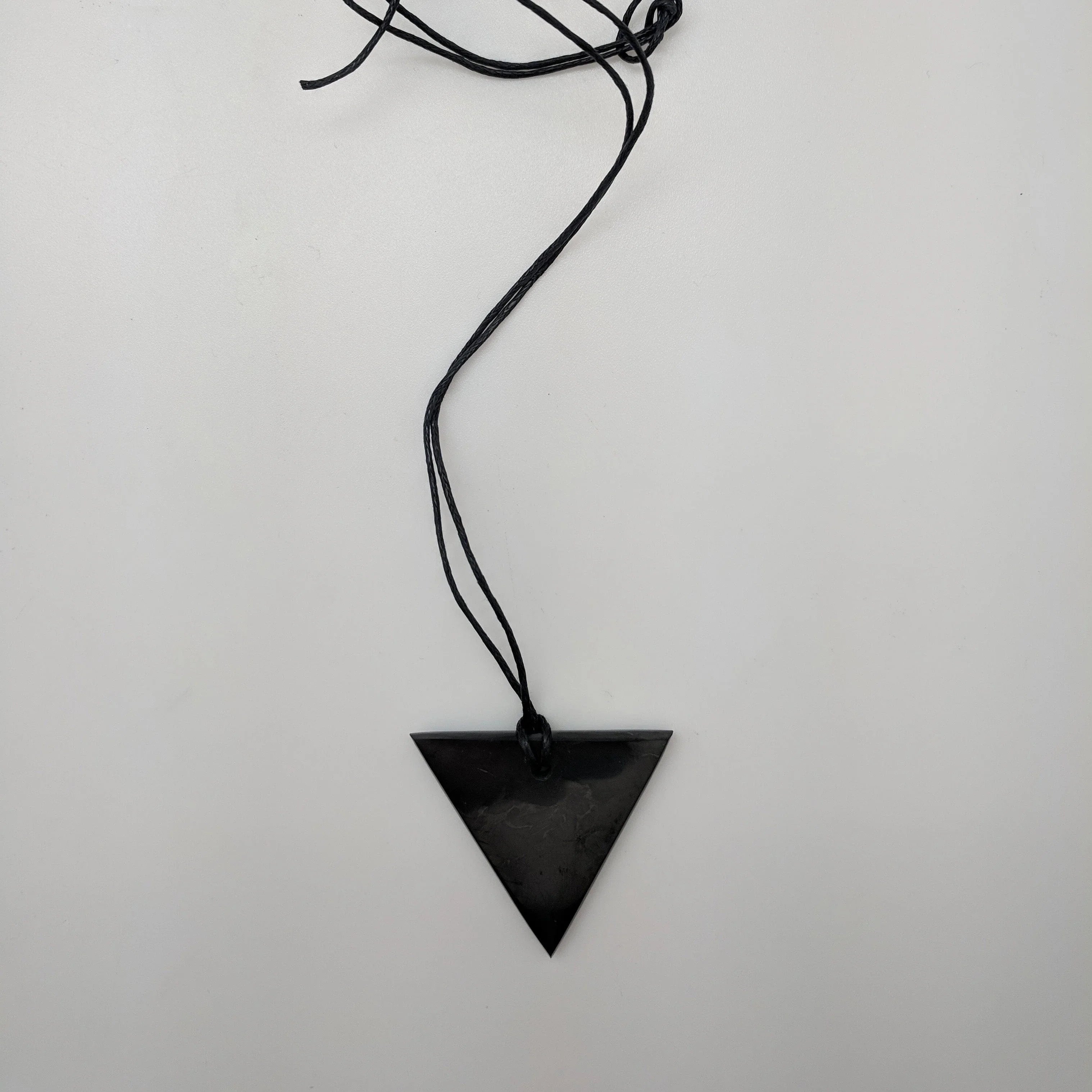 Shungite Pendant in Triangle Female - Body Mind & Soul