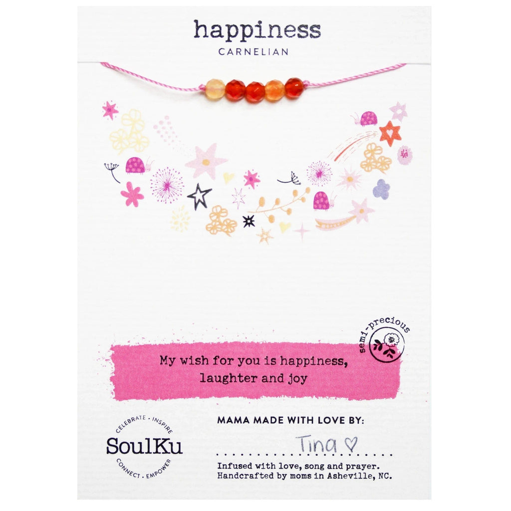 Carnelian Kids Necklace for Happiness