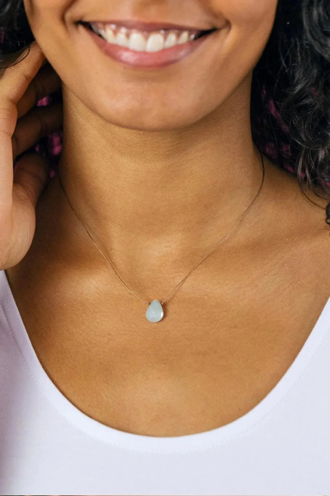 Milky Aquamarine Luxe Beautiful Mom Necklace