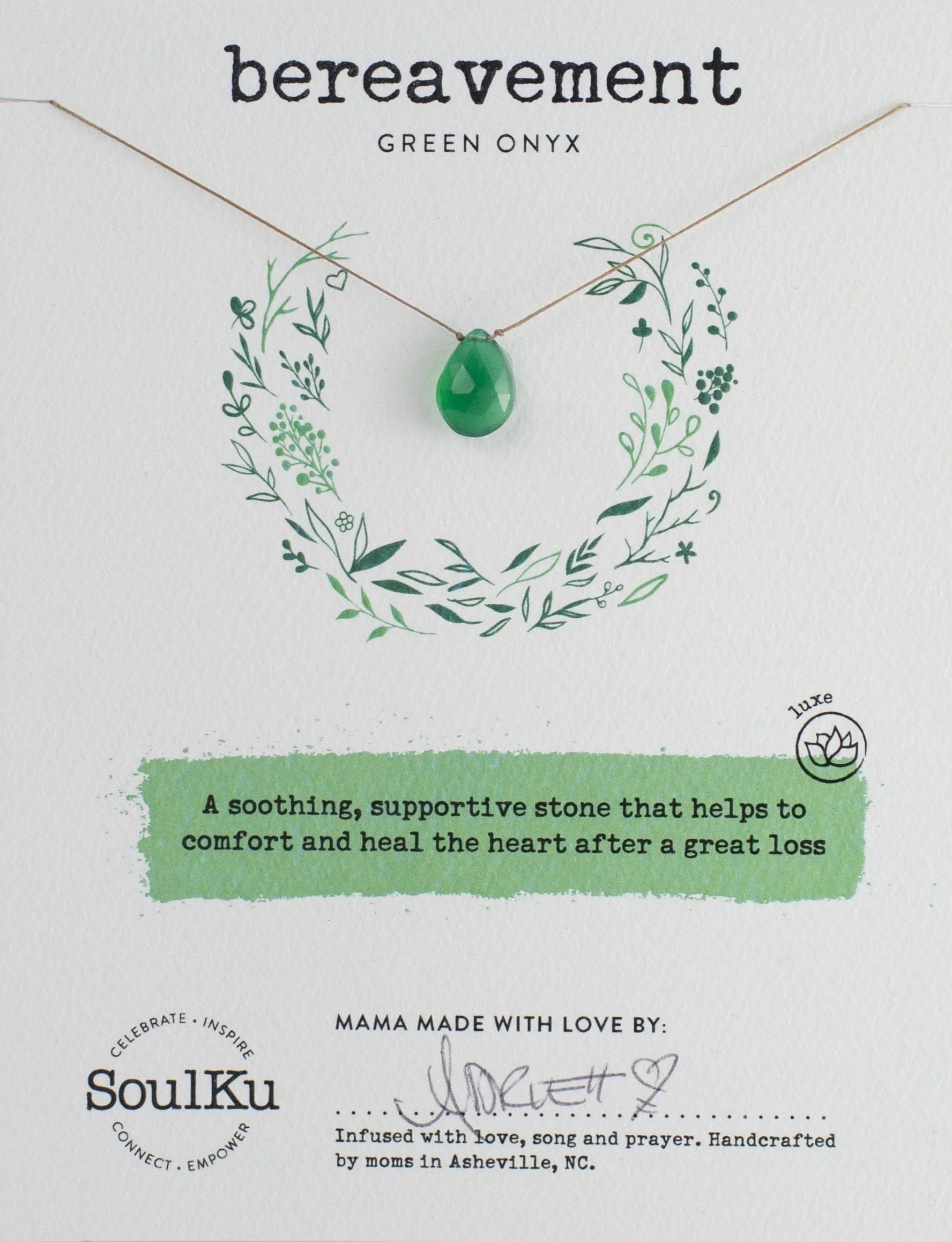 Green Onyx Luxe Bereavement Necklace