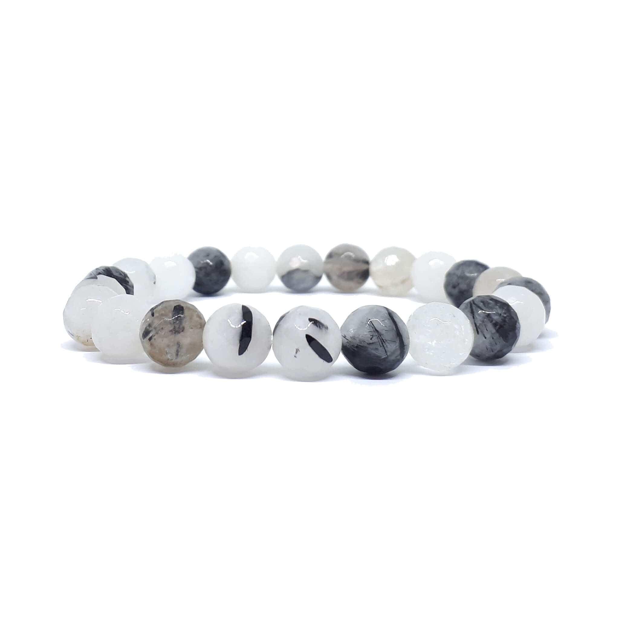 Tourmalinated Quartz Faceted Bracelet