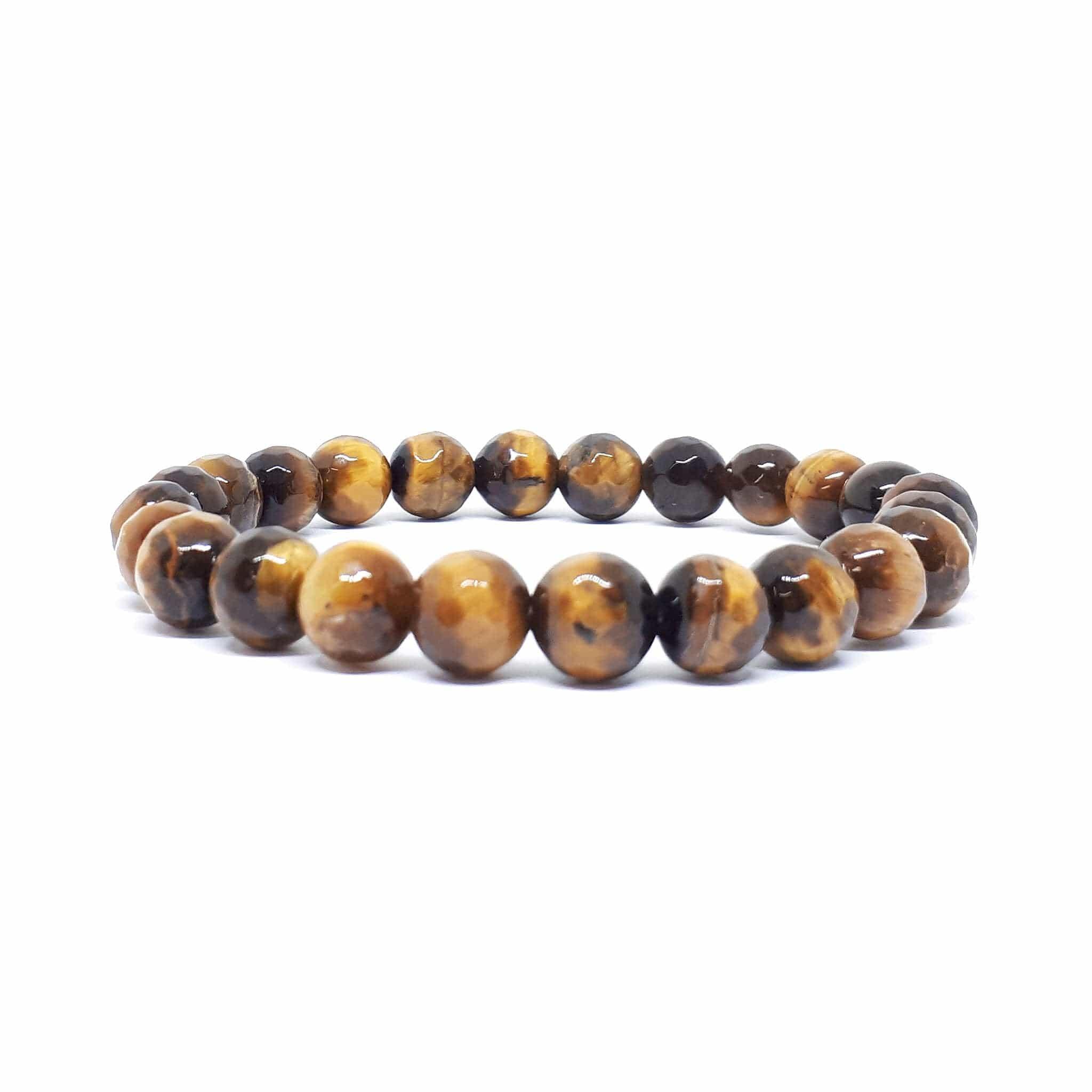 Tiger Eye Faceted Bead Stretch Bracelet full view