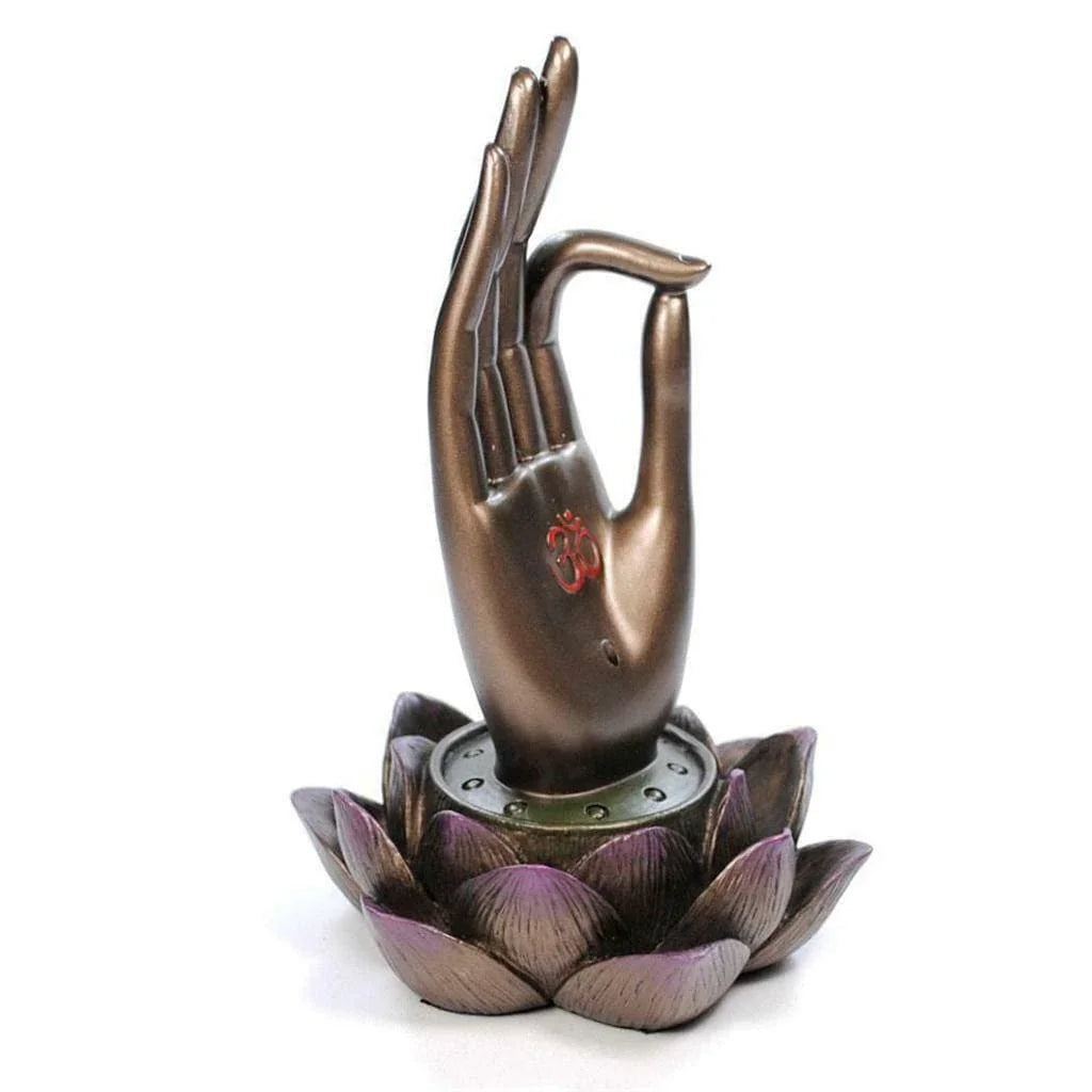 Buddha Hand on Lotus Incense Holder