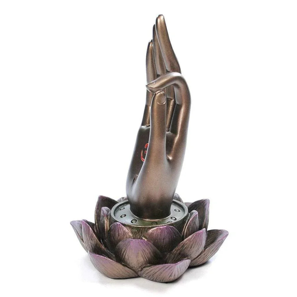 Buddha Hand on Lotus Incense Holder