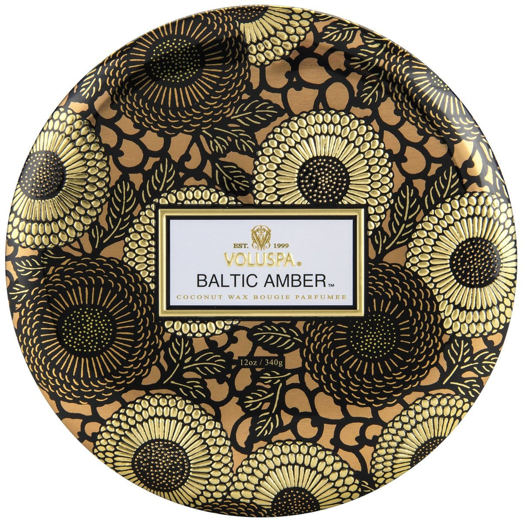 Baltic Amber 3-Wick Tin Candle
