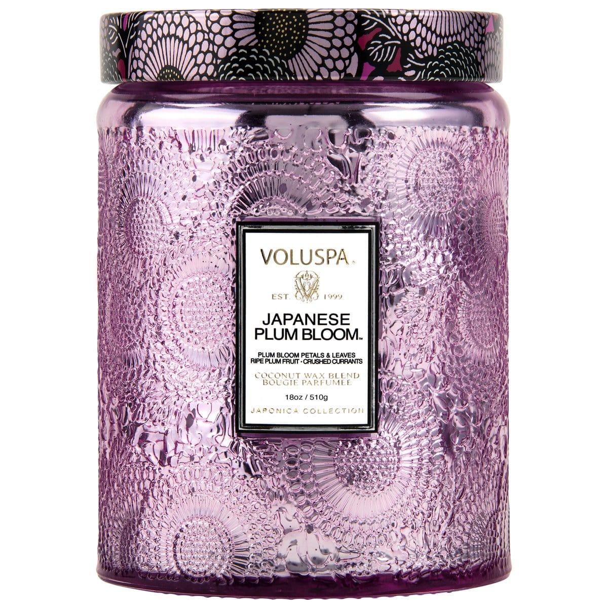 Japanese Plum Bloom Large Embossed Jar Candle