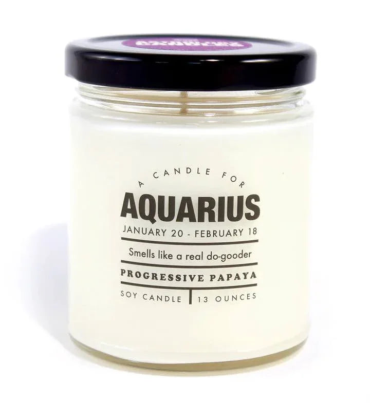 Aquarius Astrology Candle