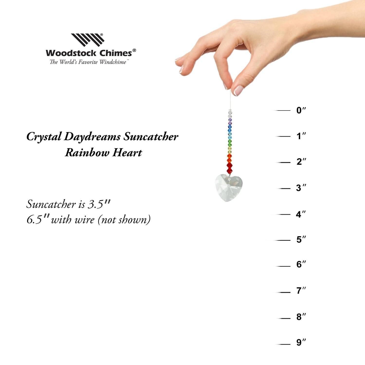 Crystal Daydreams Rainbow Heart Suncatcher