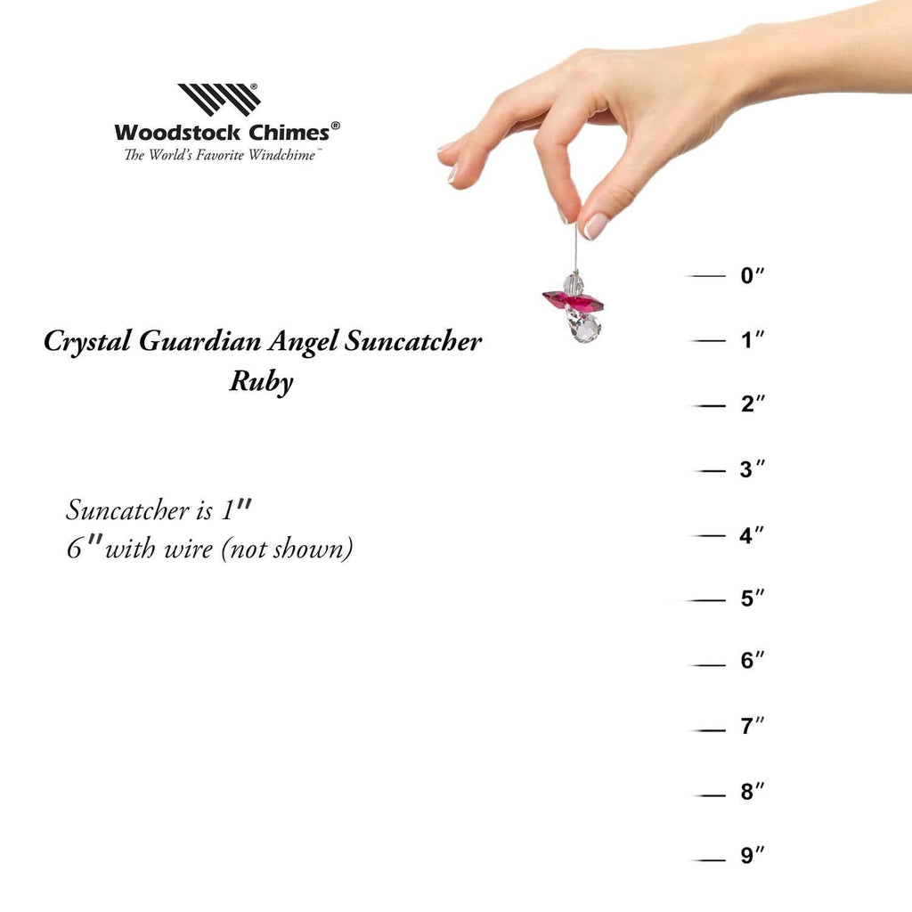 July Birthstone Ruby Crystal Guardian Angel