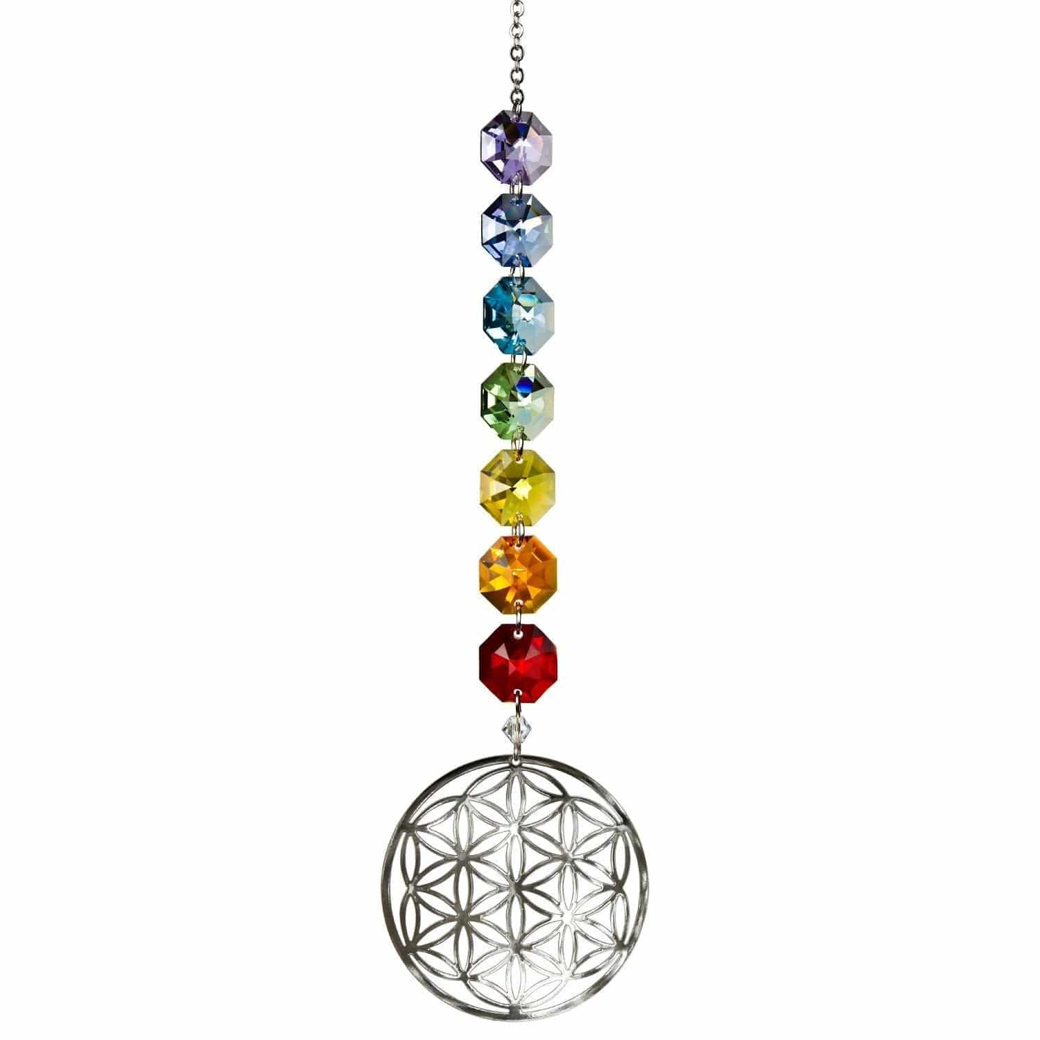Flower Of Life Crystal Radiance Cascade Suncatcher