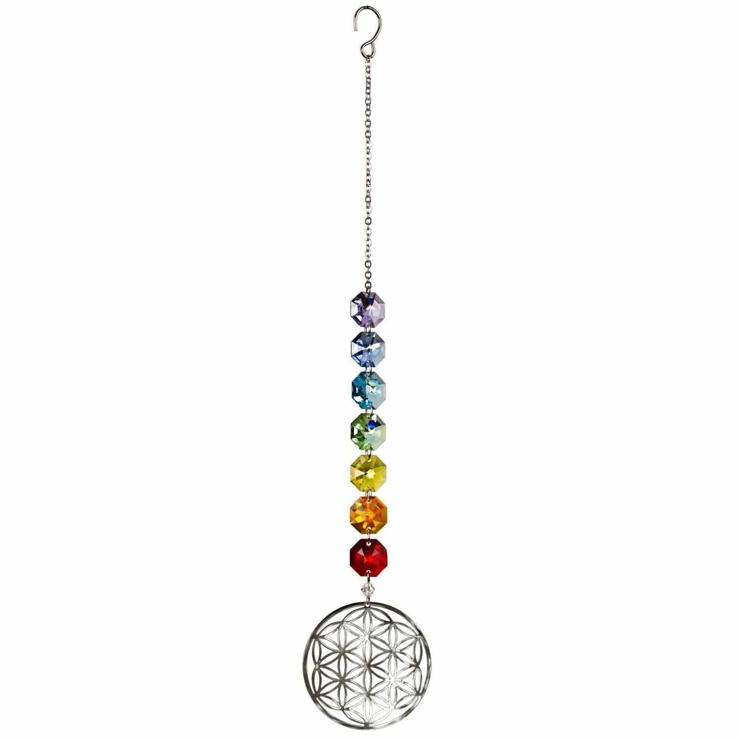 Flower Of Life Crystal Radiance Cascade Suncatcher