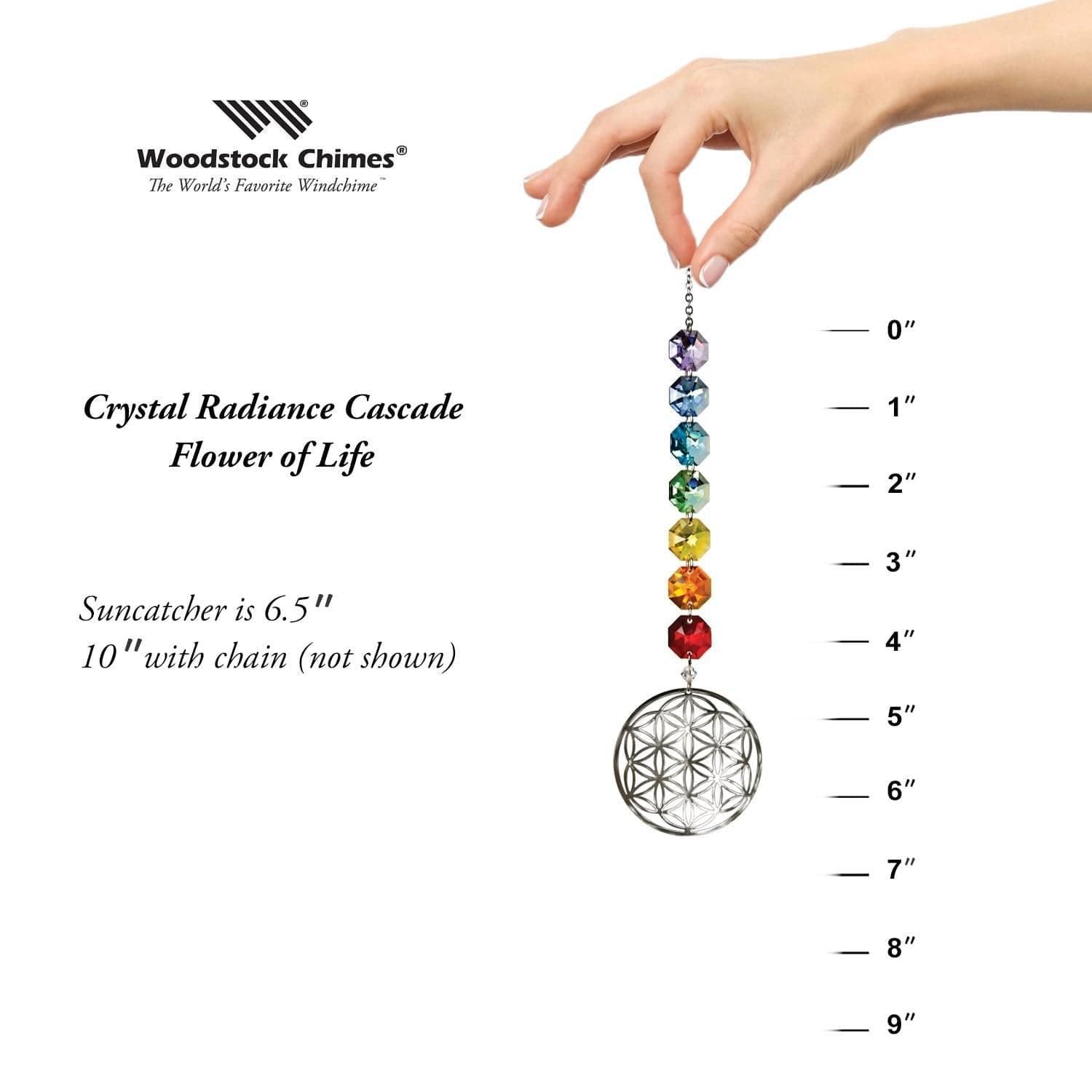 Flower Of Life Crystal Radiance Cascade Suncatcher