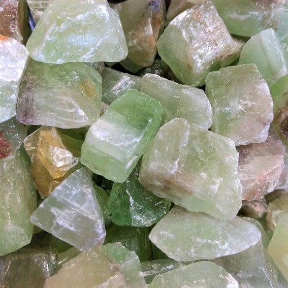 Calcite Green Rough Chunk for emotional release and balance, self love Rough
