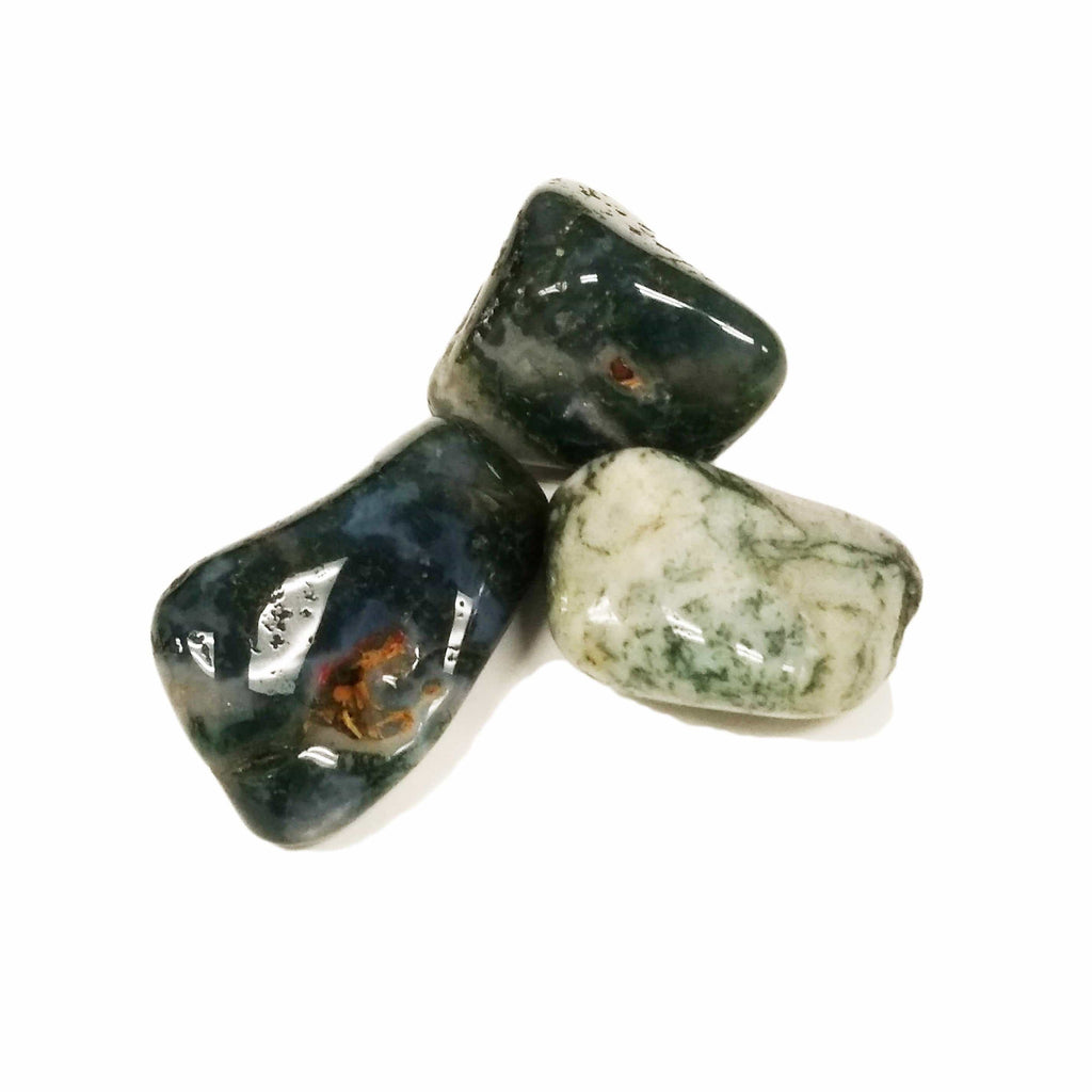 Agate Moss for new beginnings, victory, thriving Tumbled