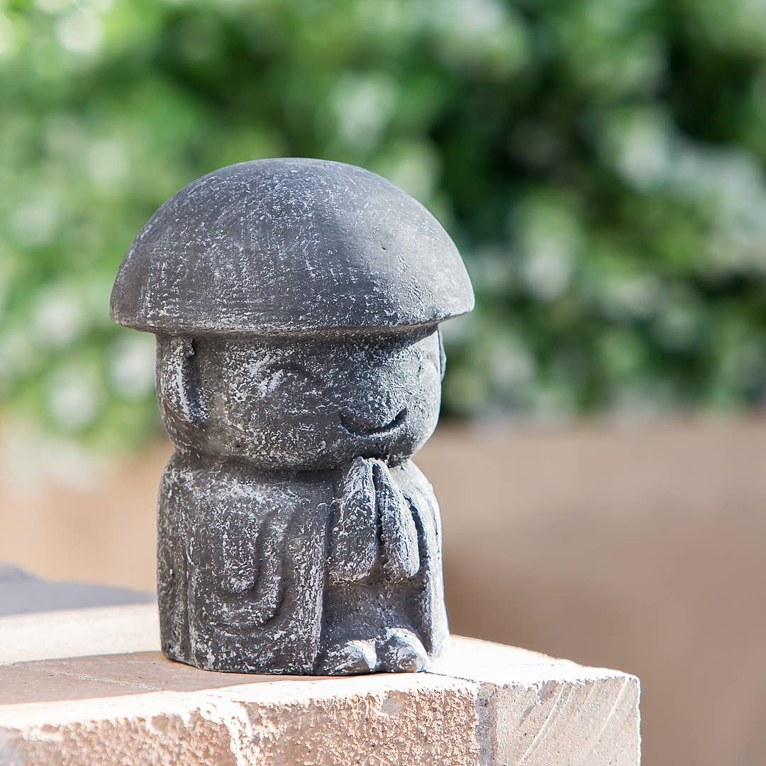 Meditating Jizo Monk with Praying Hands Side View