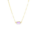 Amethyst Gold Cala Necklace
