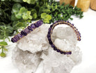 Amethyst Bangle Bracelet 18KT Yellow Gold Overlay on stone