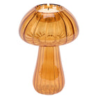 Glass Mushroom Candle Holder