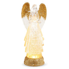 Decorative angel figurine with gold and white colors on a white background