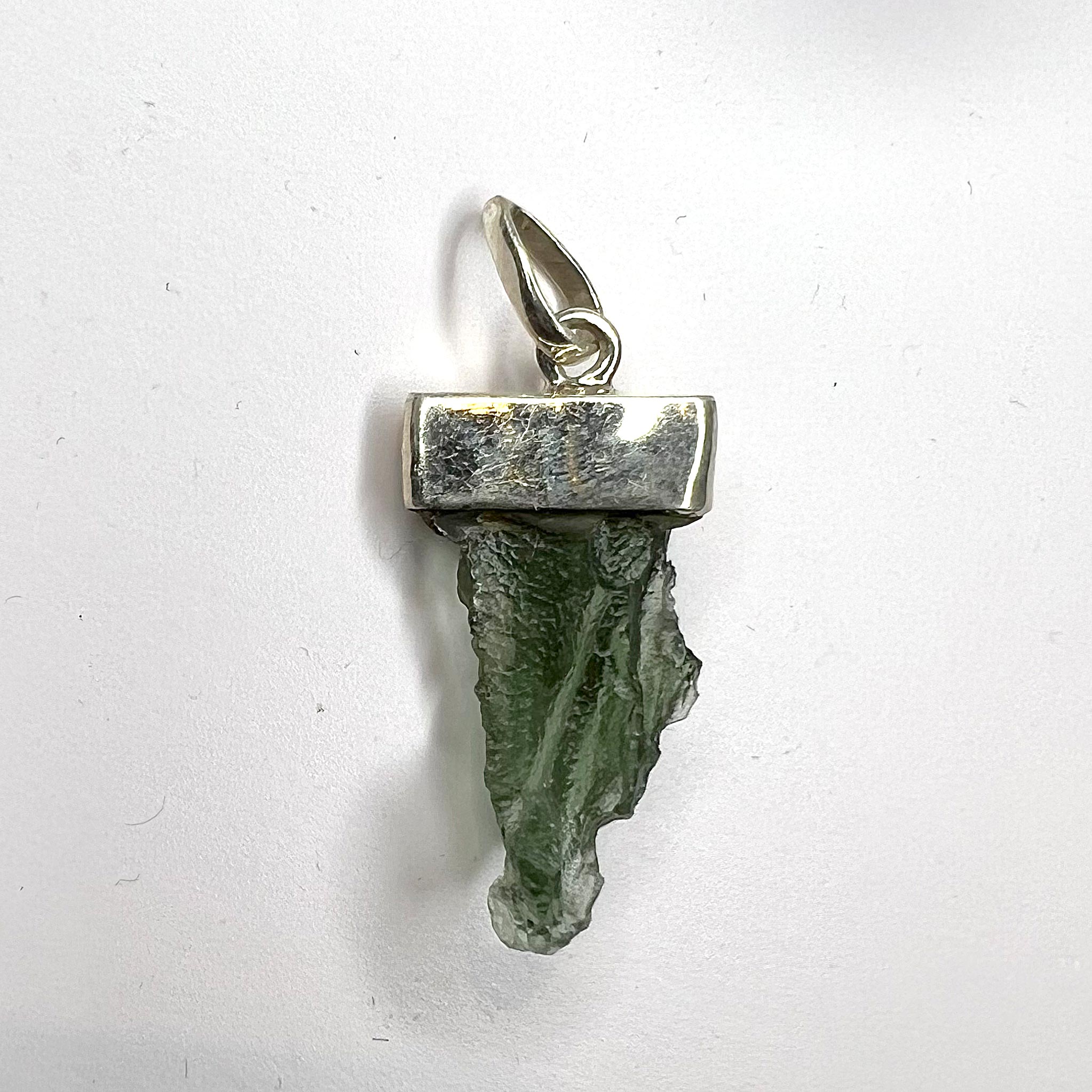 Moldavite Pendant with Sterling Silver alternate