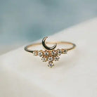 Golden Horizons Moon Rign on Table