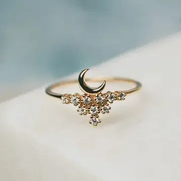 Golden Horizons Moon Rign on Table