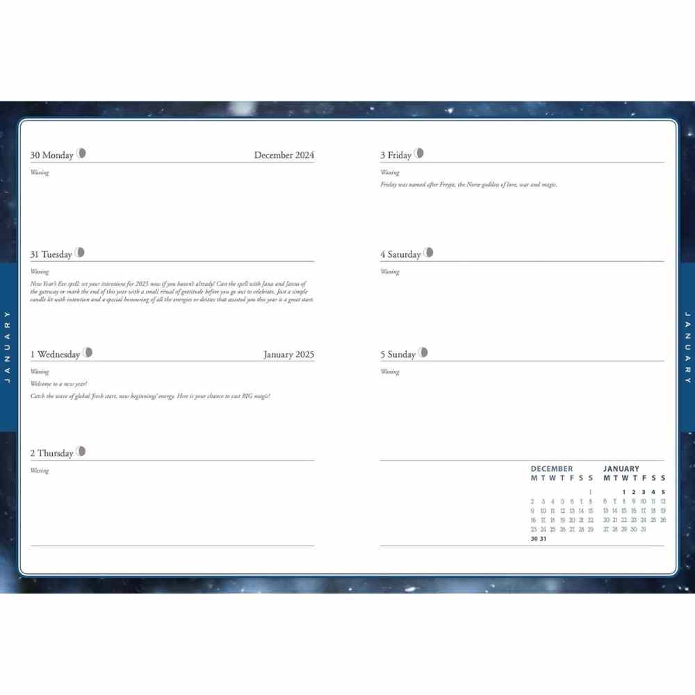 2025 Lunar and Seasonal Diary - Northern Hemisphere