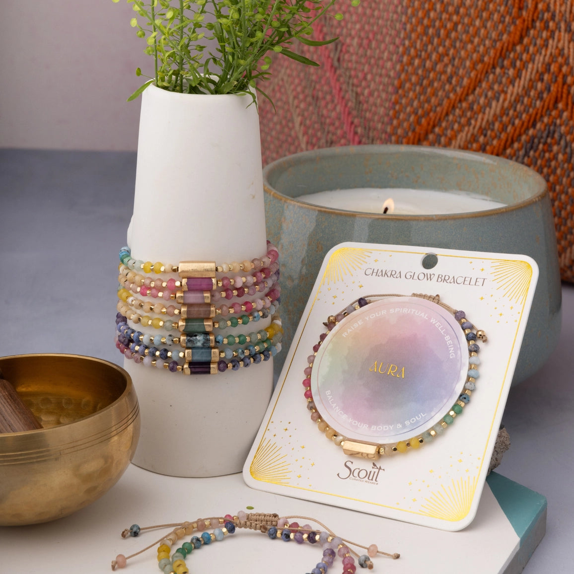 Aura Chakra Bracelet for Well-being styled