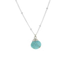 Turquoise Sterling Silver Trinket Stone Necklace