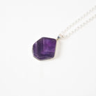 Violet Clarity Fluorite Slice Necklace