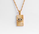 Evil Eye Talisman Tag Pendant Necklace