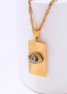 Evil Eye Talisman Tag Pendant Necklace 3