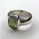 Natural Moldavite Ring side view