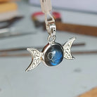 Labradorite Triple Goddess Pendant up close