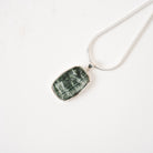 Seraphinite Pendant Necklace Sterling Silver