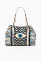 Hand Beaded Evil Eye Tote Bag