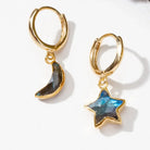 Labradorite Sky Gazing Mismatched Hoop Earrings