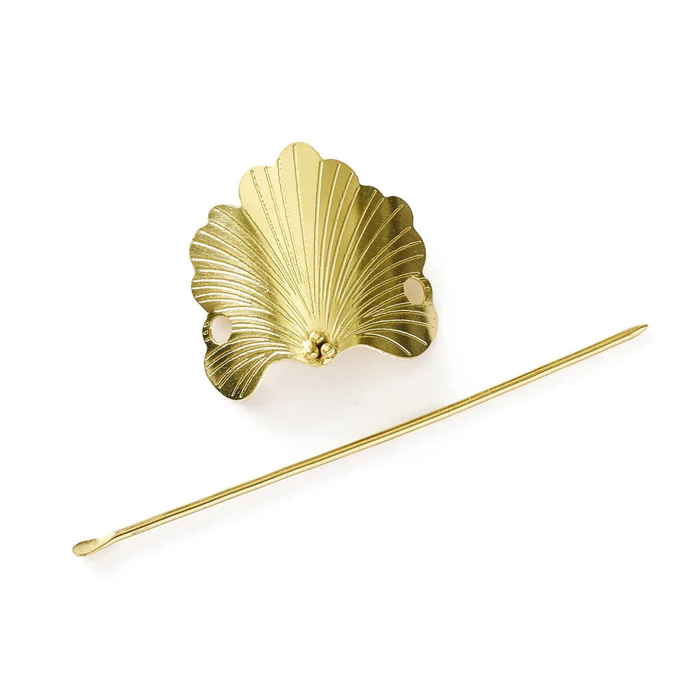 Sayuri Ginko Leaf Gold Hair Pin Out