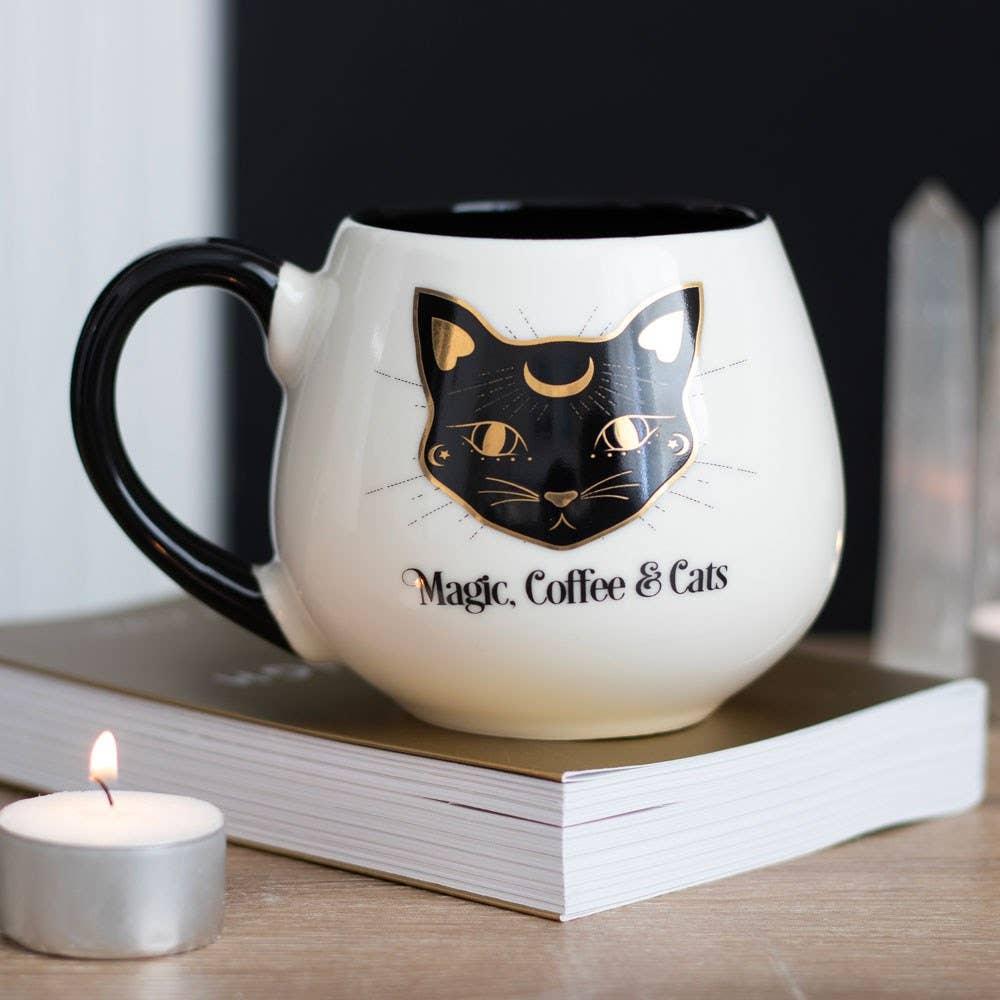 Magic, Coffee & Cats Mug on Book