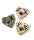 Evil Eye Heart Shaped Zippered Coin Purse