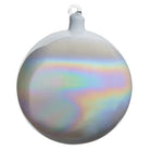 Iridescent Blown Glass Ball Ornament, 6"
