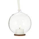 Clear Ornament with Ivory Tealight
