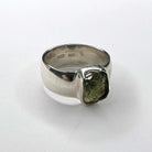 Natural Moldavite Ring angle