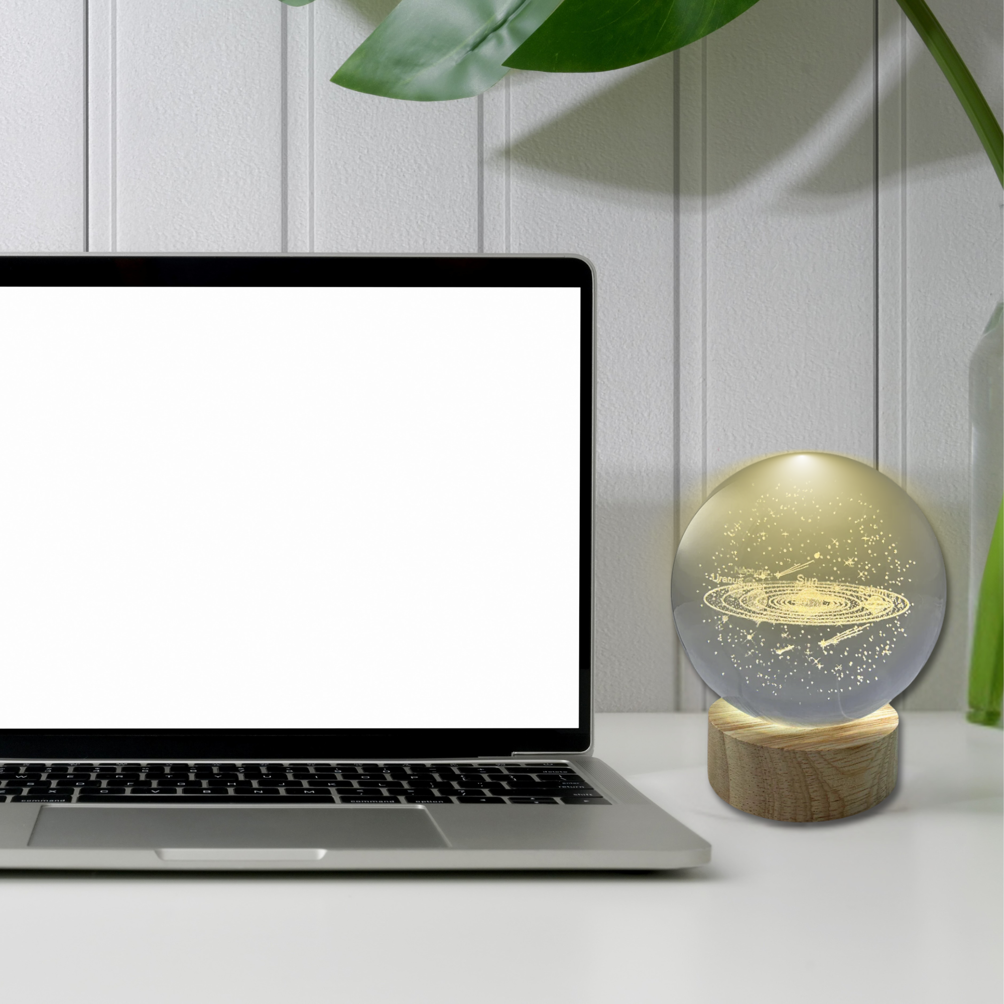 Solar System Crystal Ball Night Light by Computer