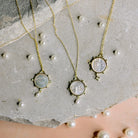 Lunar Illusions Mother of Pearl Carved Necklace Set