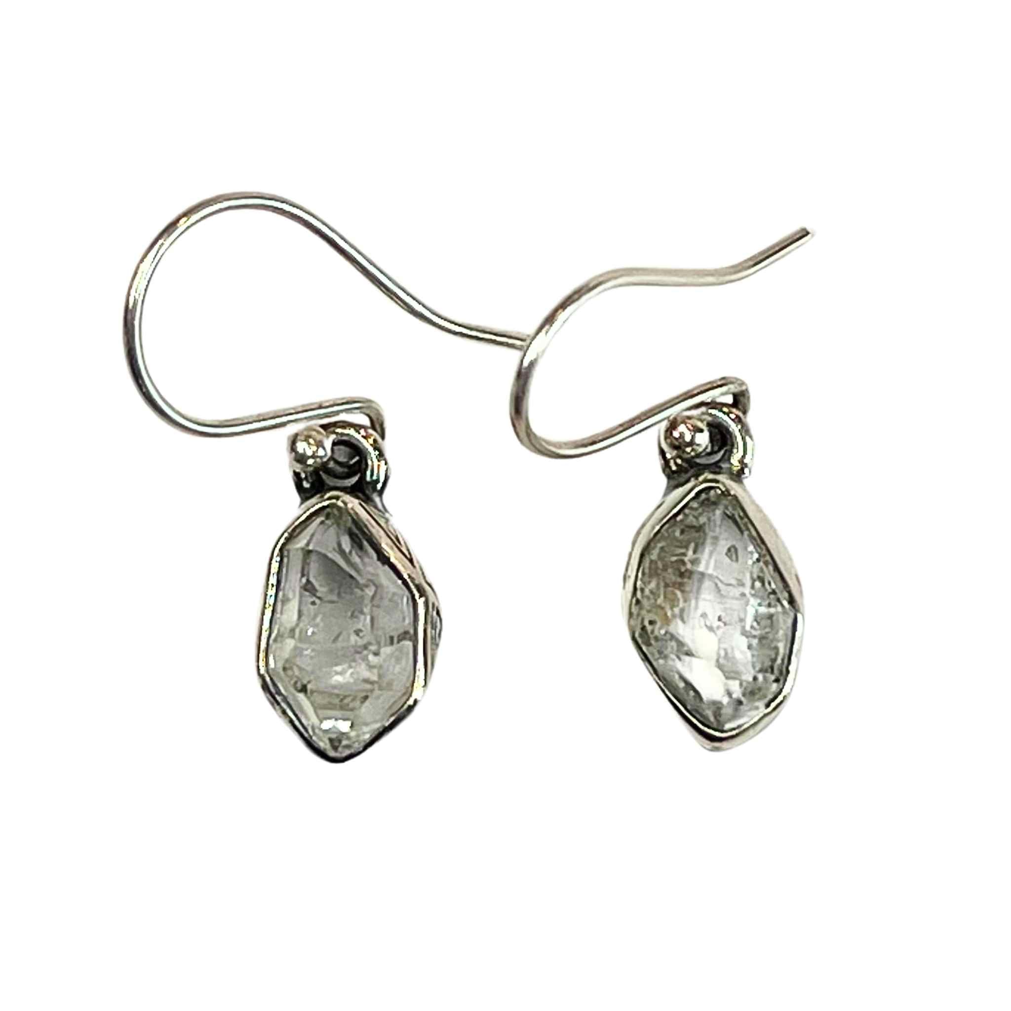 Natural Herkimer Diamond Earrings in Sterling Silver